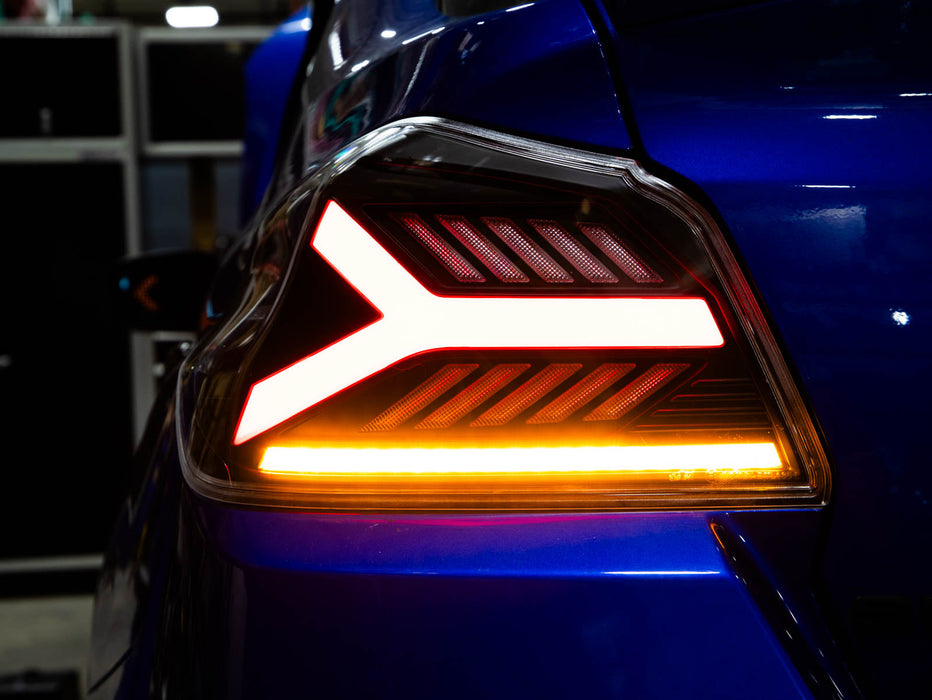 OLM Y-Spec LED Taillights Clear Lens, Red Optic 2015-2021 WRX / STI