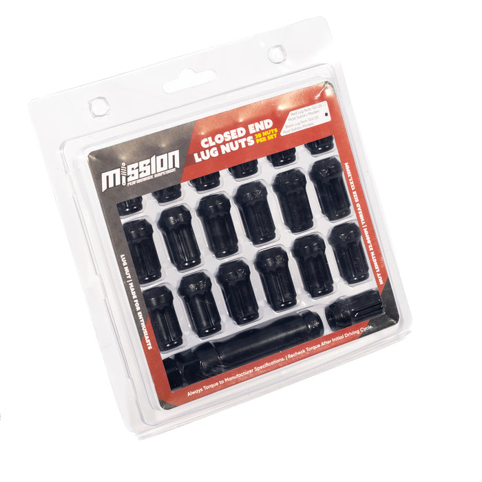 Mission Closed End Black Lug Nuts 12x1.25 Most Subaru Models