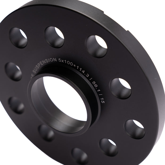 Mission ThickFit Slip On Wheel Spacer Pair 15mm 5x100 / 5x114.3 Anodized Black
