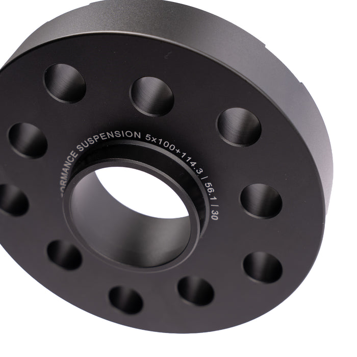 Mission ThickFit Slip On Wheel Spacer Pair 30mm 5x100 / 5x114.3 Anodized Black