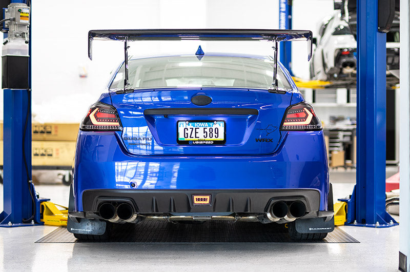 OLM Evolution Tail Lights Clear Lens, Black Base, White Bar 2015-2021 WRX / STI