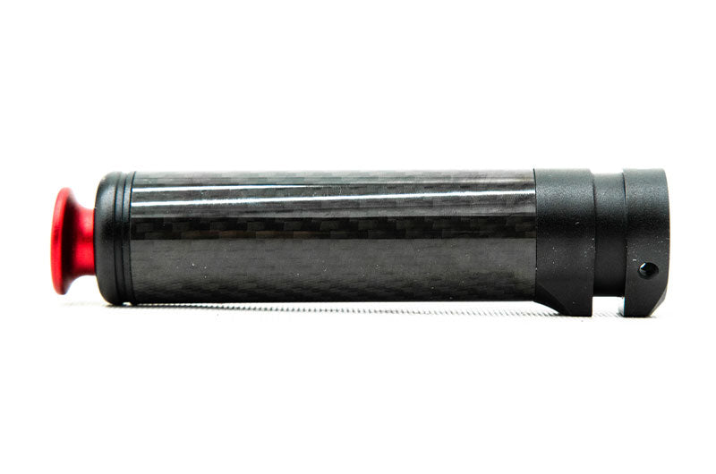 OLM Satin Series Carbon E-Brake Handle Black w/ Red Button 13-25 BRZ / FRS / 86 / 14-18 Forester / 13-17 Crosstrek / 15-25 WRX / STI