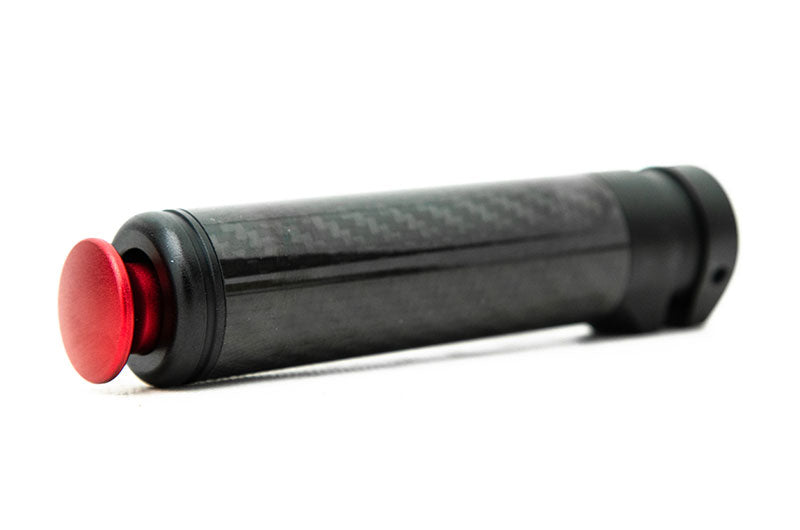 OLM Satin Series Carbon E-Brake Handle Black w/ Red Button 13-25 BRZ / FRS / 86 / 14-18 Forester / 13-17 Crosstrek / 15-25 WRX / STI