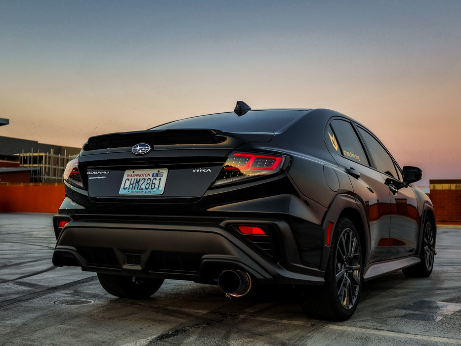OLM Spec-AR LED Taillights Clear Lens, Black Base, Red Bar 2022-2025 WRX