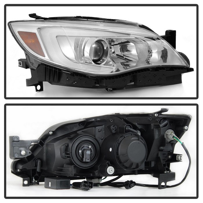 Akkon Projector Headlights w/ Chrome Base, DRL Light Bar & Switchback Turn Signal 08-14 WRX / 08-14 STI - Halogen Models Only