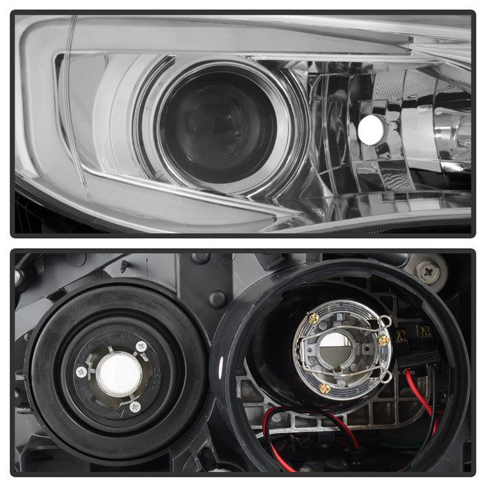 Akkon Projector Headlights w/ Chrome Base, DRL Light Bar & Switchback Turn Signal 08-14 WRX / 08-14 STI - Halogen Models Only