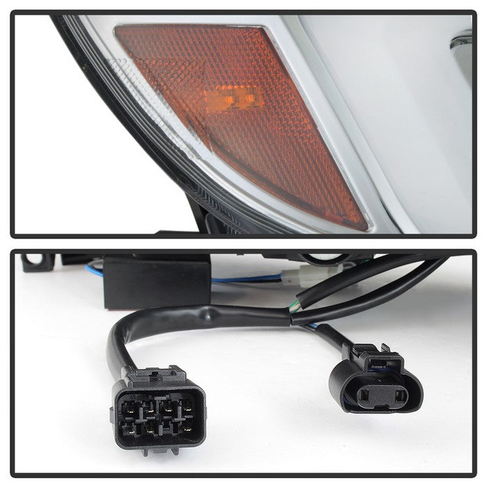 Akkon Projector Headlights w/ Chrome Base, DRL Light Bar & Switchback Turn Signal 08-14 WRX / 08-14 STI - Halogen Models Only