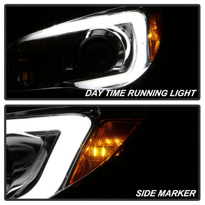 Akkon Projector Headlights w/ Chrome Base & Light Bar DRL 06-07 WRX / 06-07 STI - Halogen Models Only