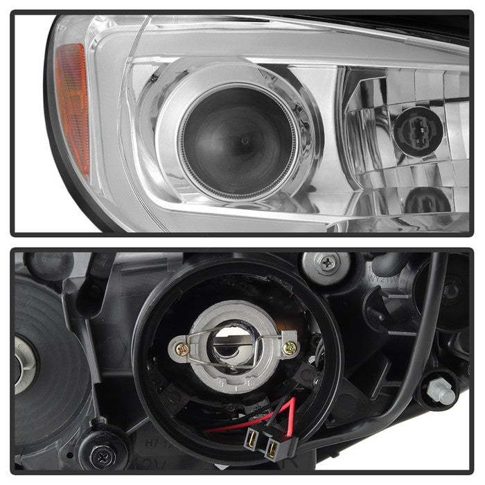 Akkon Projector Headlights w/ Chrome Base & Light Bar DRL 06-07 WRX / 06-07 STI - Halogen Models Only