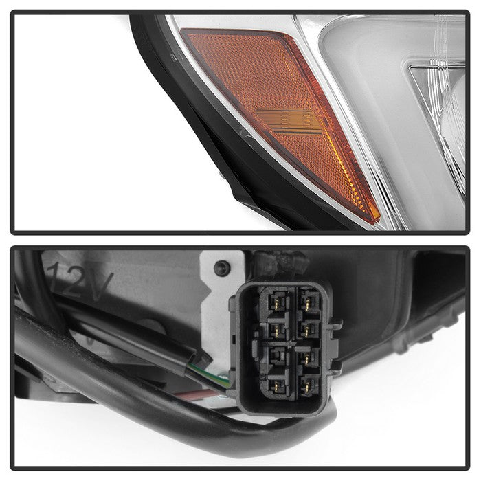Akkon Projector Headlights w/ Chrome Base & Light Bar DRL 06-07 WRX / 06-07 STI - Halogen Models Only