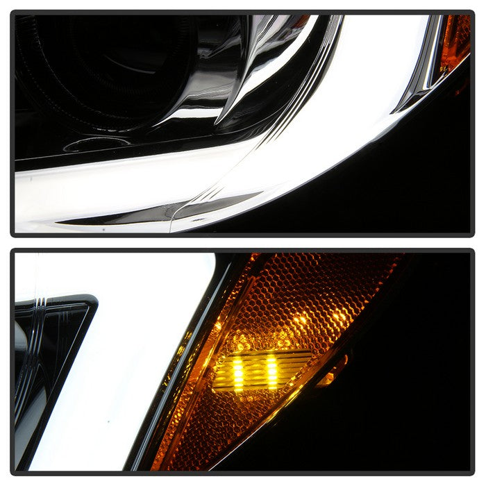 Akkon Projector Headlights w/ Chrome Base & Light Bar DRL 06-07 WRX / 06-07 STI - Halogen Models Only