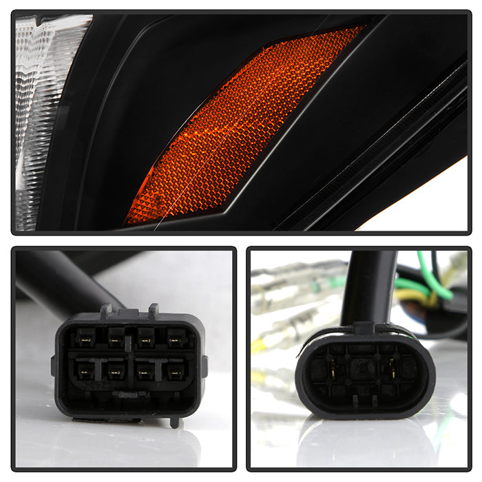 Spyder Signature Projector Headlights w/ Black Base, Sequential LED Turn Signal & Switch Back Light Bar 2014-2016 Forester Xenon / HID Models Only
