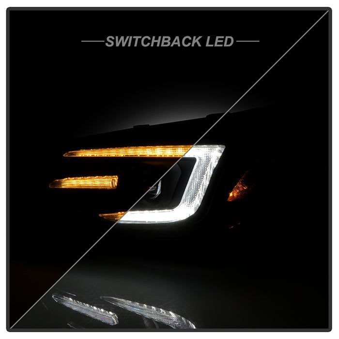 Spyder Signature Projector Headlights w/ Black Base, Sequential LED Turn Signal & Switch Back Light Bar 2014-2016 Forester Xenon / HID Models Only
