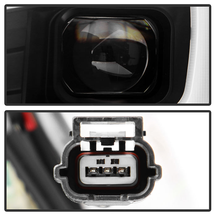 Spyder Apex LED Headlights w/ Black Base & Sequential Switch Back Light Bar 2015-2021 WRX LED Models Only