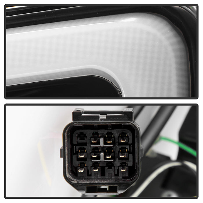 Spyder Apex LED Headlights w/ Black Base & Sequential Switch Back Light Bar 2015-2021 WRX LED Models Only