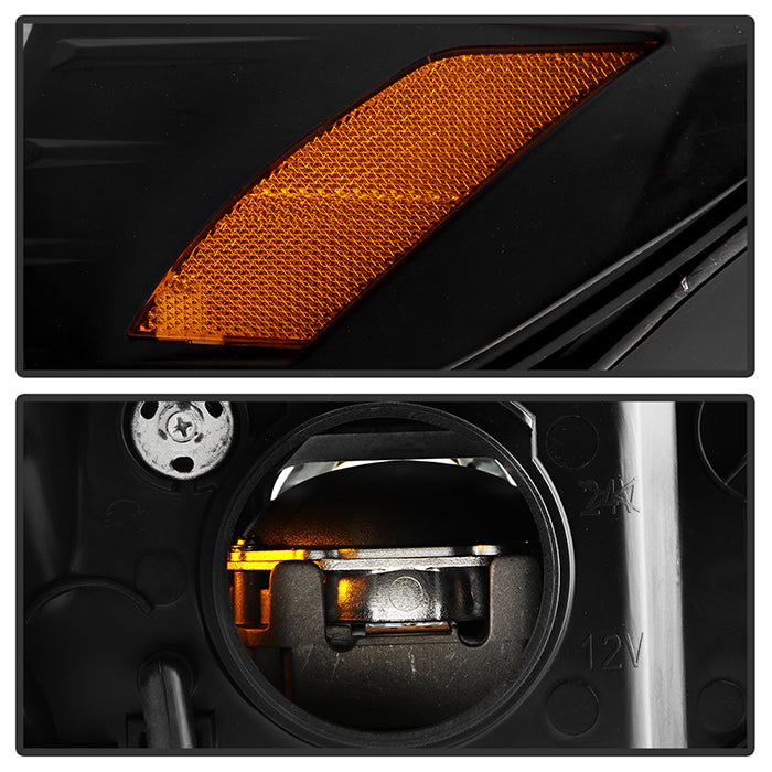 Spyder Apex LED Headlights w/ Black Base & Sequential Switch Back Light Bar 2015-2021 WRX LED Models Only