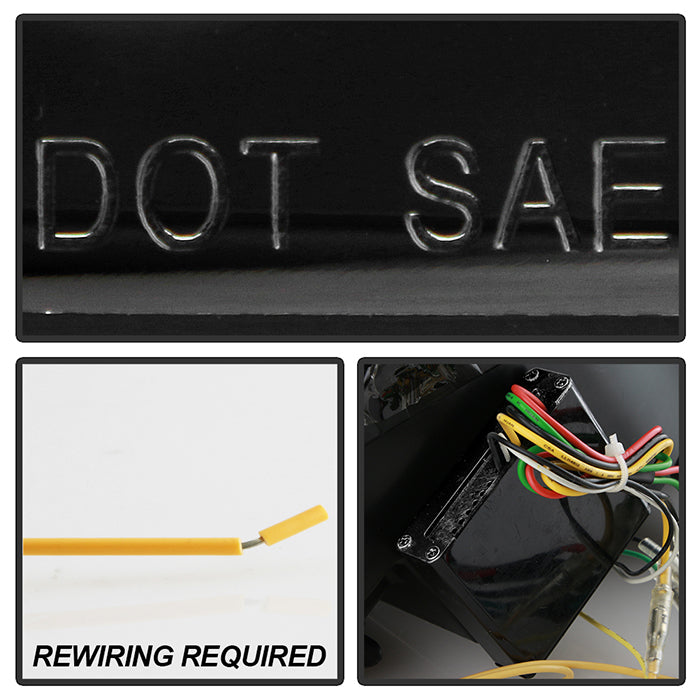 Spyder Apex LED Headlights w/ Black Base & Sequential Switch Back Light Bar 2015-2021 WRX LED Models Only