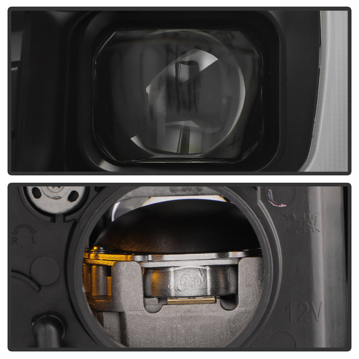 Spyder Apex LED Headlights w/ Black Base & Sequential Switch Back Light Bar 2018-2021 WRX SRH Models Only