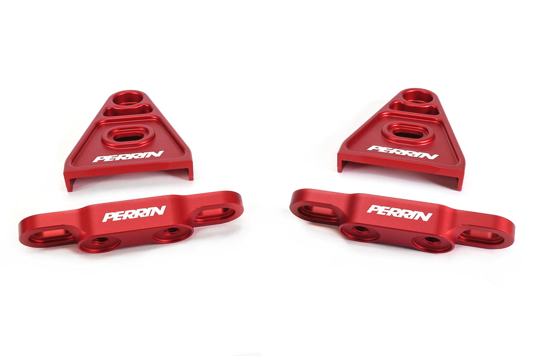 Perrin High-Lift Hood Brackets Red 2015-2026 WRX / 2015-2021 STI