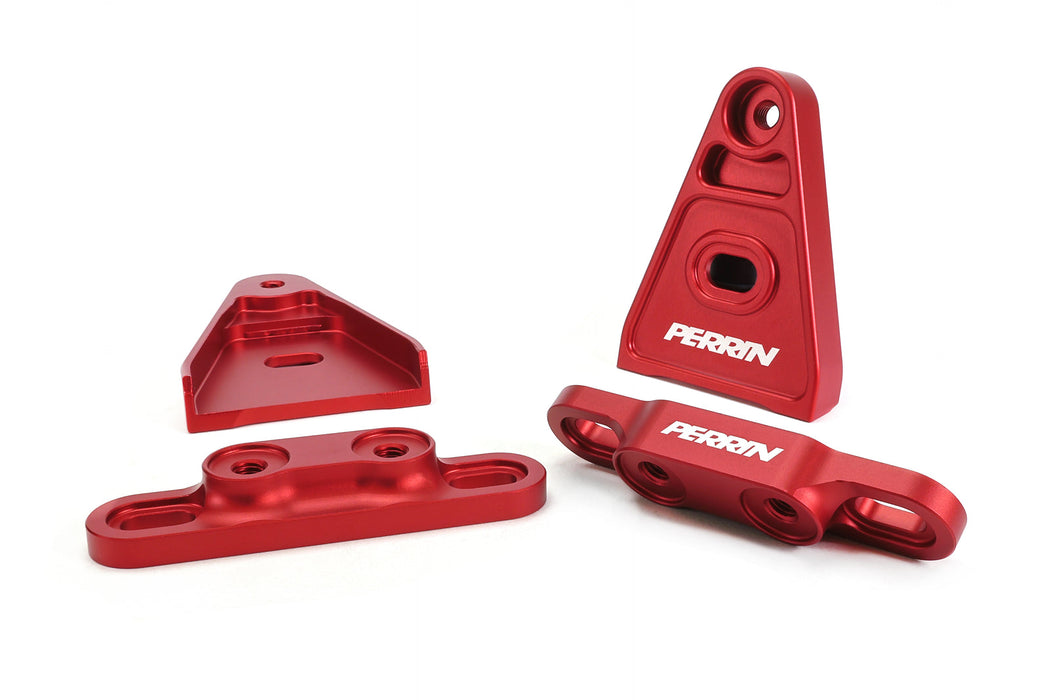 Perrin High-Lift Hood Brackets Red 2015-2026 WRX / 2015-2021 STI