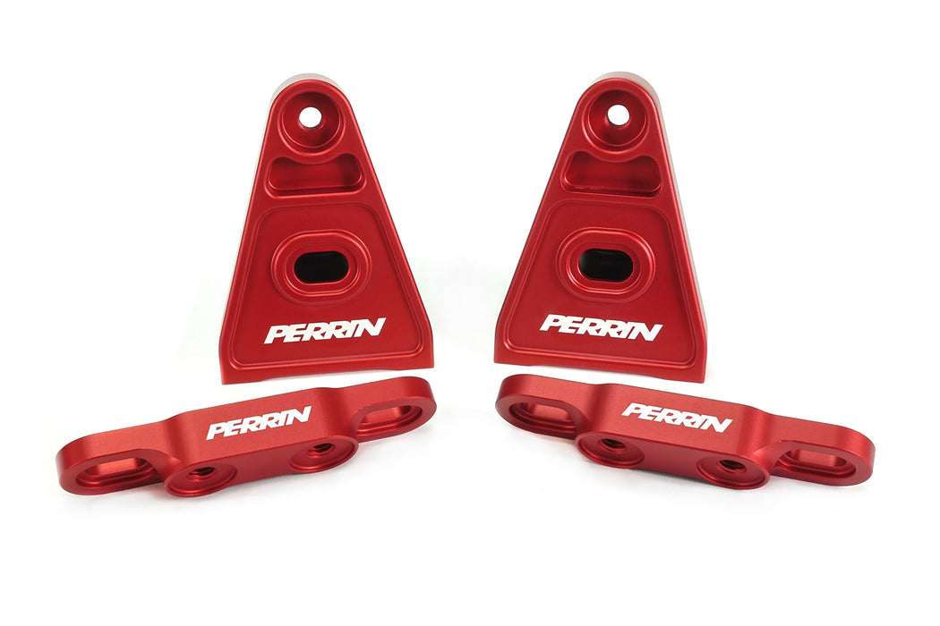 Perrin High-Lift Hood Brackets Red 2015-2026 WRX / 2015-2021 STI