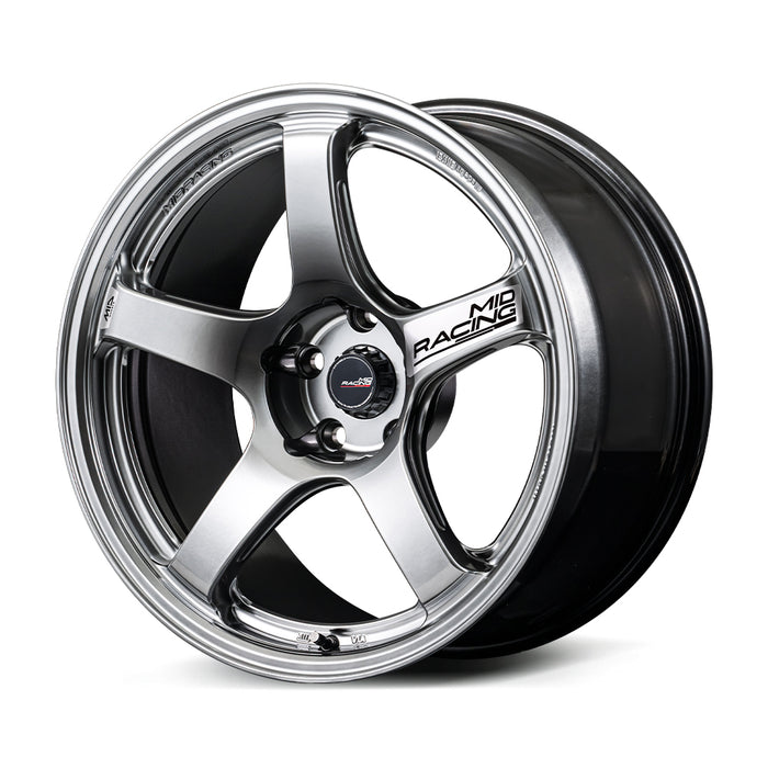 MID Racing R50 EVO Hyper Silver 18x9.5 5x114.3 +38mm Offset 2015-2026 WRX / 2011-2021 STI