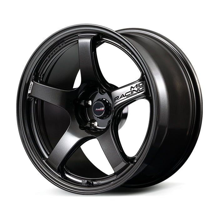 MID Racing R50 EVO Black Metallic 18x9.5 5x114.3 +38mm Offset 2015-2026 WRX / 2011-2021 STI