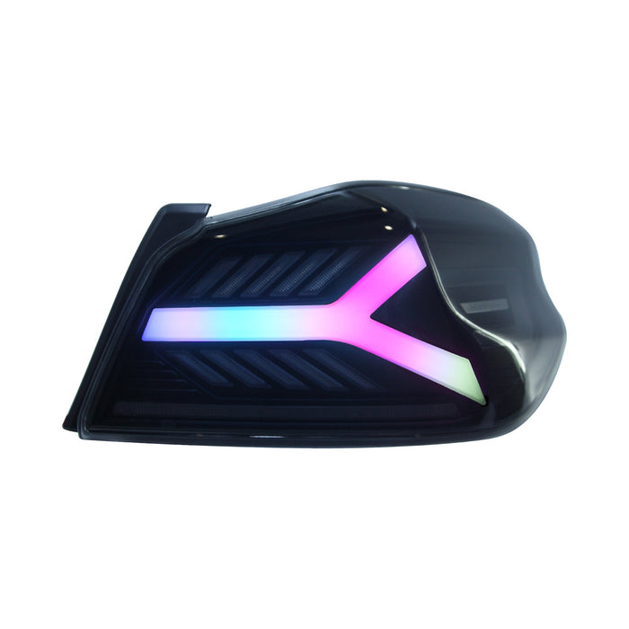 OLM Y-Spec LED Taillights Smoke Lens, White Optic & RGB 2015-2021 WRX / STI