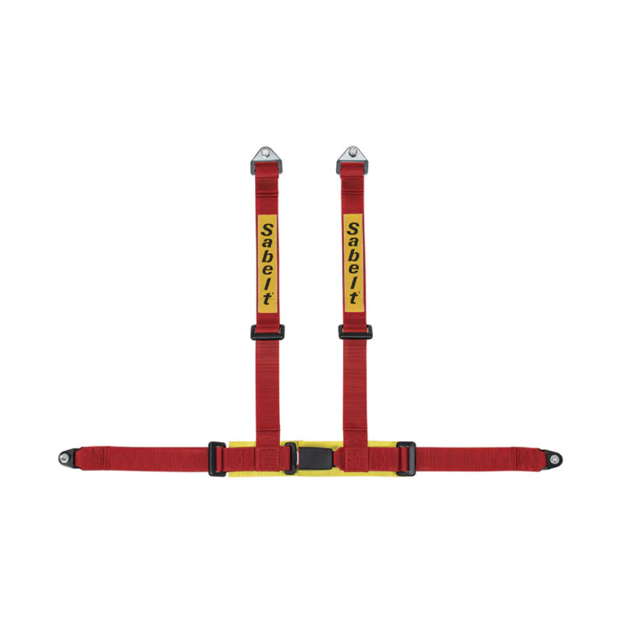 Sabelt Clubman Saloon 4-Point Bolt-On Non-ECE Racing Harness - Red / Black / Blue