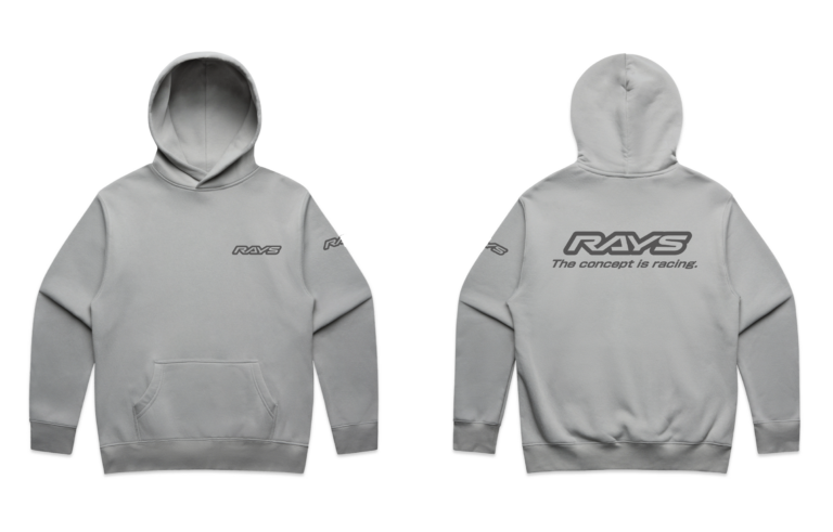 RAYS Limited Hoodie Storm Gray w/ Gunmetal Puff Logo