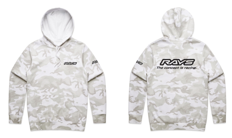 RAYS Limited Camo Hoodie White