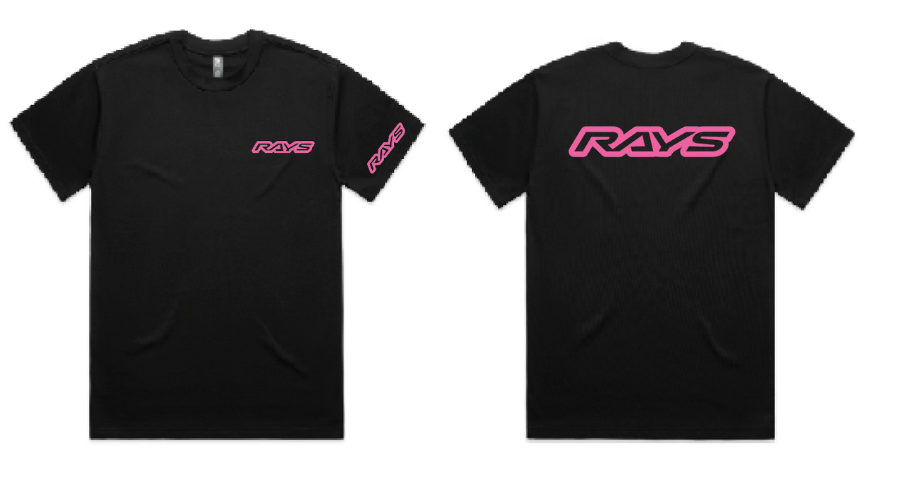 RAYS Limited T-Shirt Black w/ Pink Puff Logo
