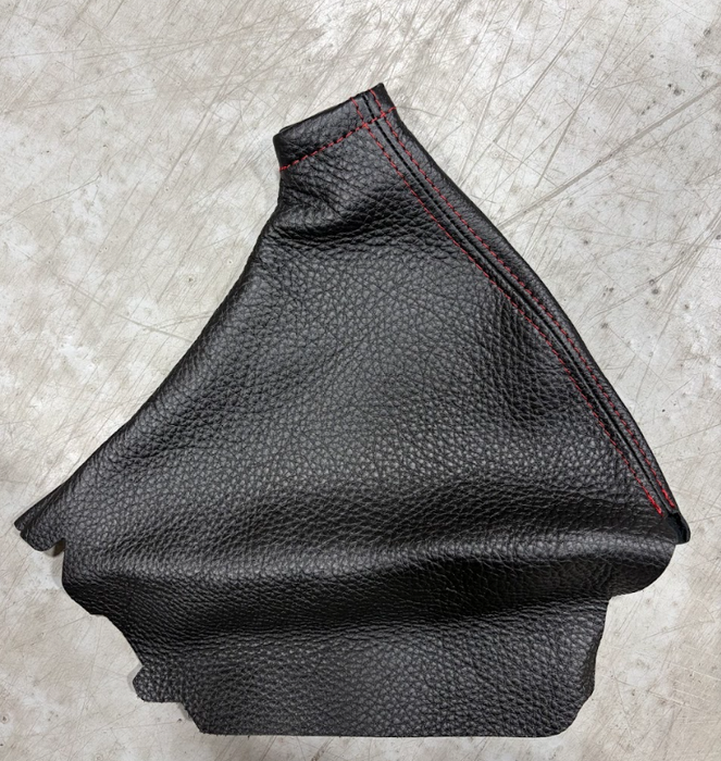 (Scratch and Dent) DARKMATTERX Leather E-Brake Boot Black w/ Red Stitching 2008-2021 WRX / 2008-2021 STI / 2013-2017 Crosstrek / 2009-2013 Forester / 2008-2016 Impreza / 2008-2010 Outback