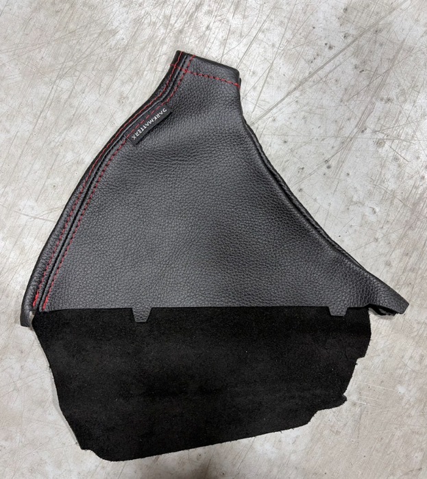 (Scratch and Dent) DARKMATTERX Leather E-Brake Boot Black w/ Red Stitching 2008-2021 WRX / 2008-2021 STI / 2013-2017 Crosstrek / 2009-2013 Forester / 2008-2016 Impreza / 2008-2010 Outback