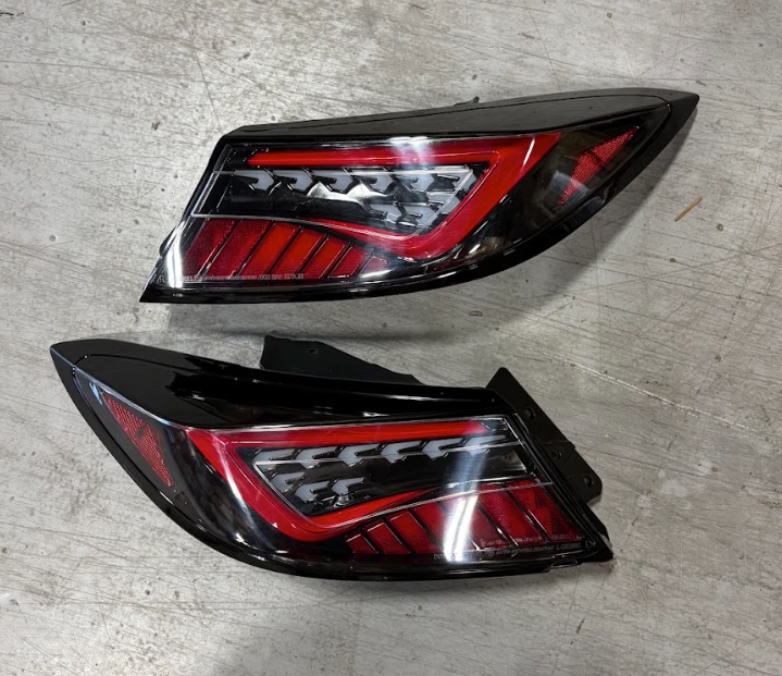 (Scratch and Dent) Molded Innovations EVO+ Style Sequential LED Tail Lights Clear Lens w/ Black Base & Red Bar 2022-2026 BRZ / 2022-2026 GR86