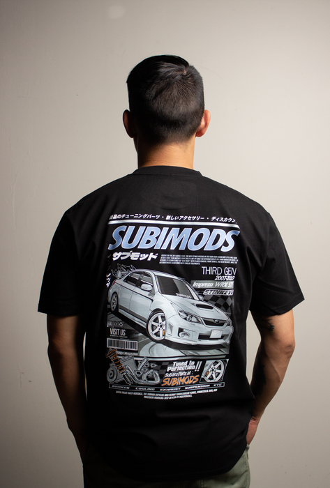 Subimods Official "GR Sedan" Short Sleeve Shirt Black