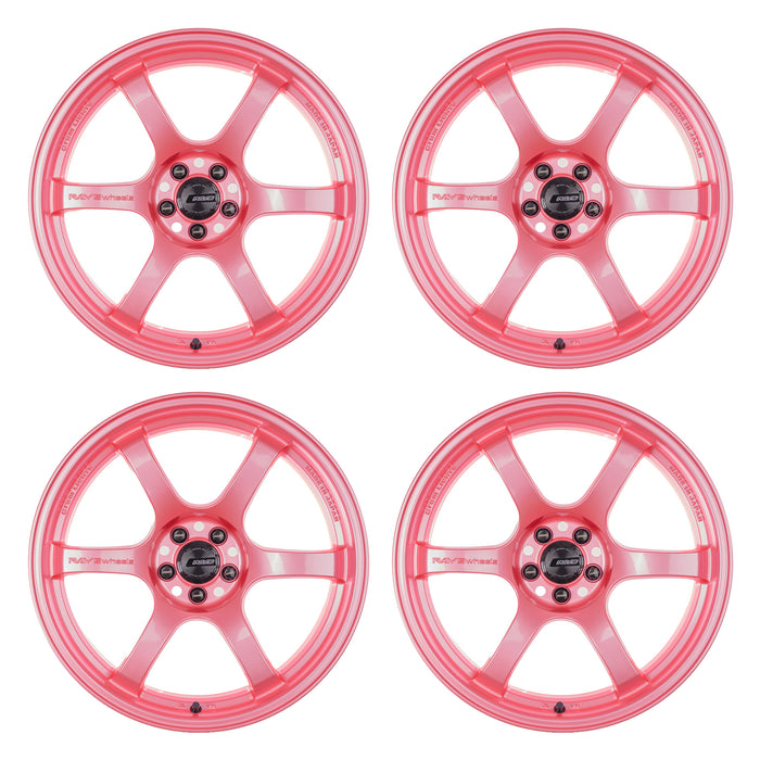 Gram Lights 57DR Sakura Pink Special Wheel Bundle 18x9.5 +38mm Offset 5x100