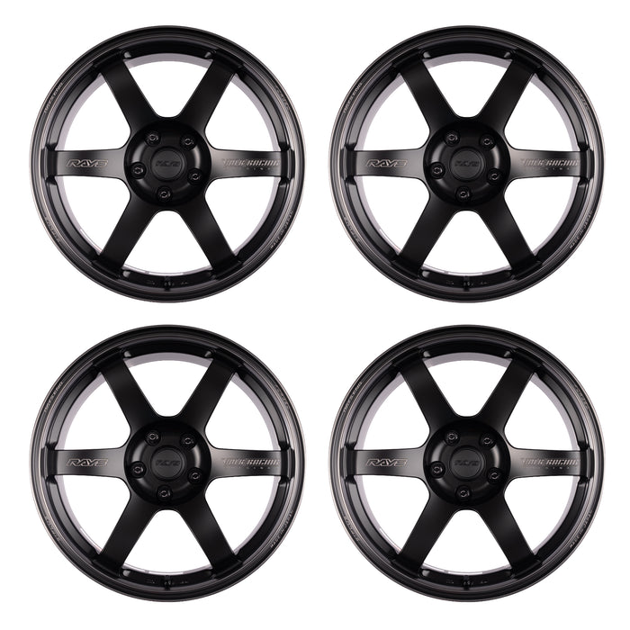Volk Racing TE37 Saga S-Plus Black Shadow Special Wheel Bundle 18x9.5 +38mm Offset 5x114.3