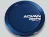 Advan Full Flat Center Cap 73mm Blue Anodized - V2080 - Subimods.com