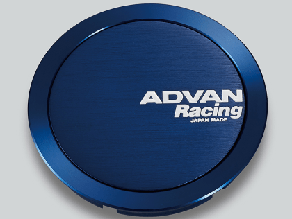Advan Full Flat Center Cap 73mm Blue Anodized - V2080 - Subimods.com