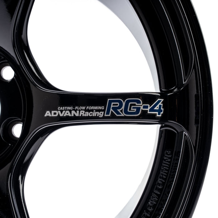 Advan RG - 4 Racing Gloss Black w/ No Ring 18x9.5 +35 5x114.3 2015 - 2026 WRX / 2011 - 2021 STI - YA48J35EB - Subimods.com