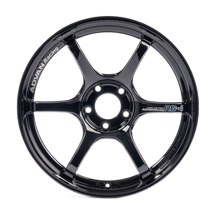 Advan RG - 4 Racing Gloss Black w/ No Ring 18x9.5 +35 5x114.3 2015 - 2026 WRX / 2011 - 2021 STI - YA48J35EB - Subimods.com
