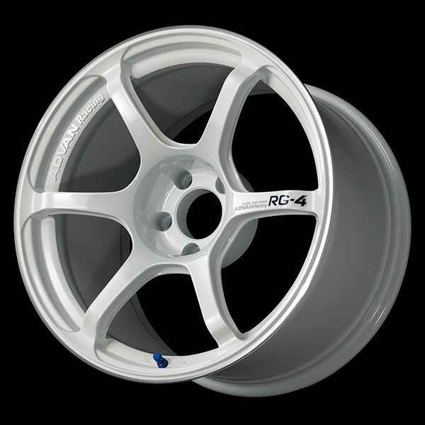 Advan RG - 4 Racing Metallic White 18x9 5x114.3 35mm Offset - YA48I35EWMR - Subimods.com