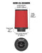 AEM 3" Short Neck 8" Element Replacement Filter - 21-2038DK - Subimods.com