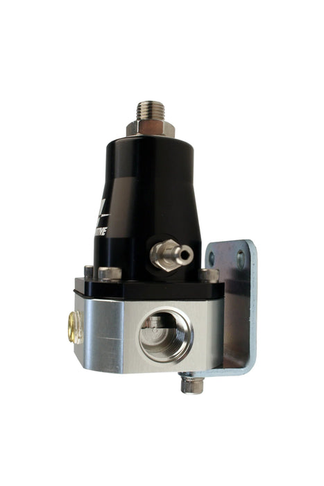 Aeromotive Compact Fuel Pressure Regulator Black w/ Silver ORB - 6 - 13129 - Subimods.com