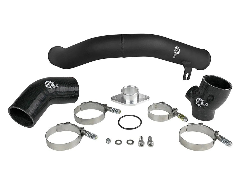 aFe Power BladeRunner 2 - 1/2 IN Aluminum Hot Charge Pipe Black 2015 - 2021 WRX - 46 - 20378 - B - Subimods.com