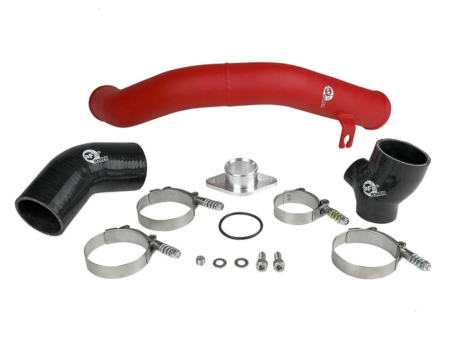 aFe Power BladeRunner 2 - 1/2 IN Aluminum Hot Charge Pipe Red 2015 - 2021 WRX - 46 - 20378 - R - Subimods.com
