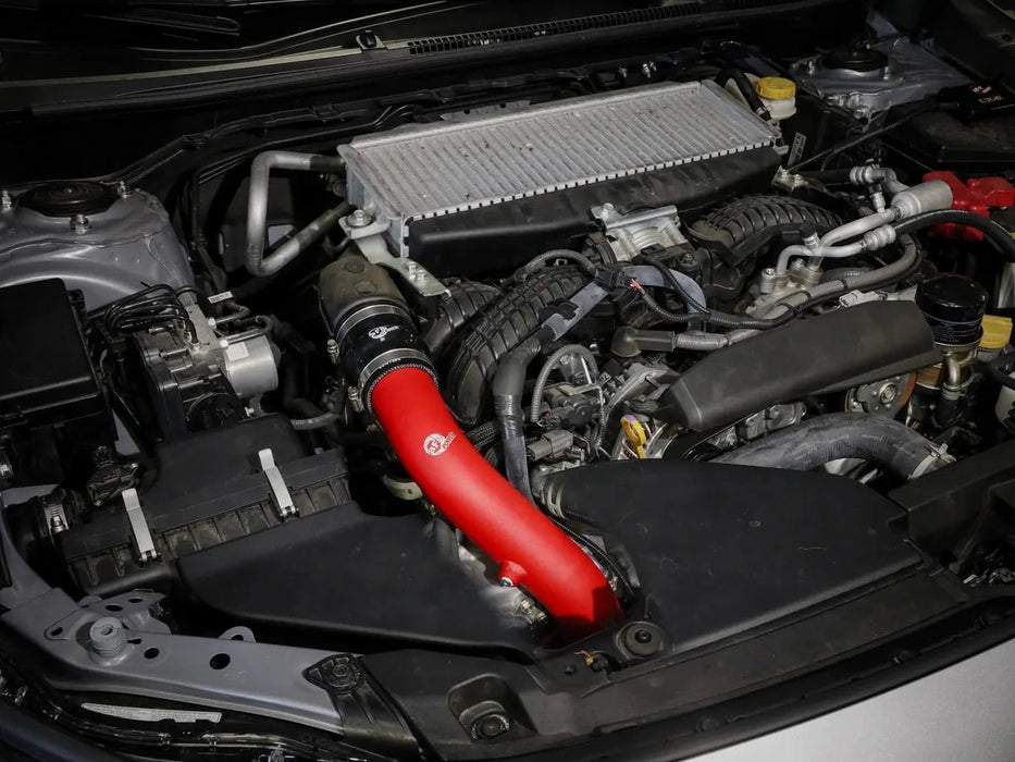 aFe Power BladeRunner 2 - 1/2 IN Aluminum Hot Charge Pipe Red 2022 - 2024 WRX / 2020 - 2024 Outback 2.4L w/ Turbo Engine - 46 - 20668 - R - Subimods.com