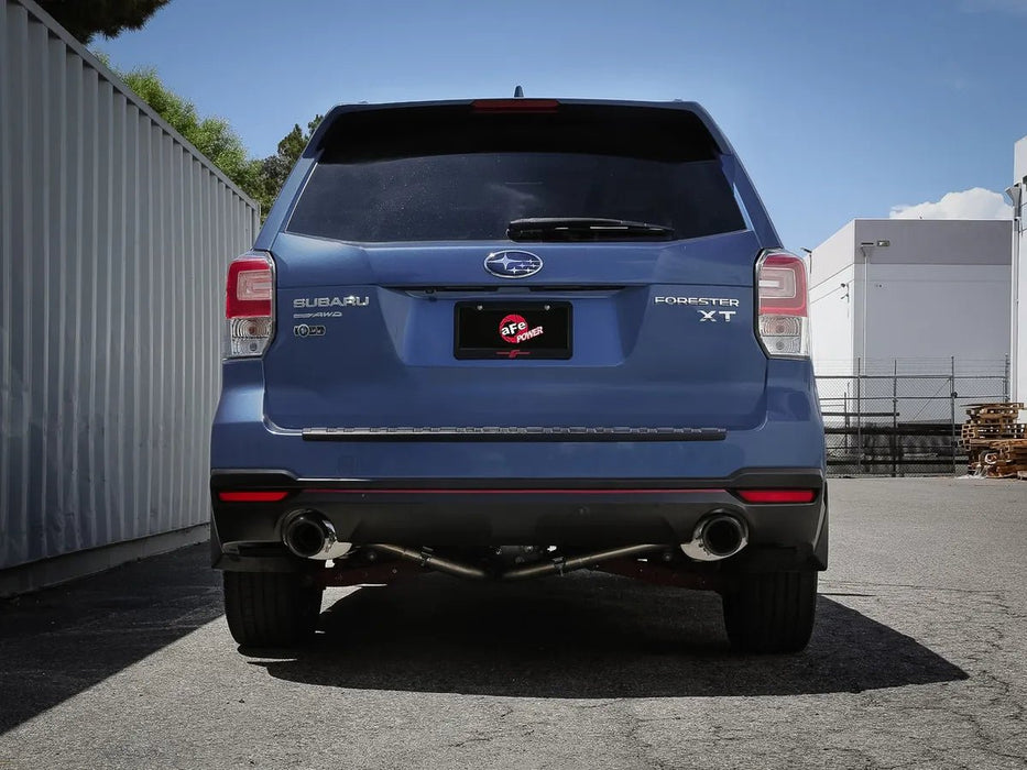 aFe Power Takeda 2 - 1/2 IN to 2 - 1/4 IN 304 Stainless Steel Cat - Back Exhaust System w/ Black Tips 2014 - 2018 Forester w/ 2.0L Turbo Engine - 49 - 36804 - B - Subimods.com