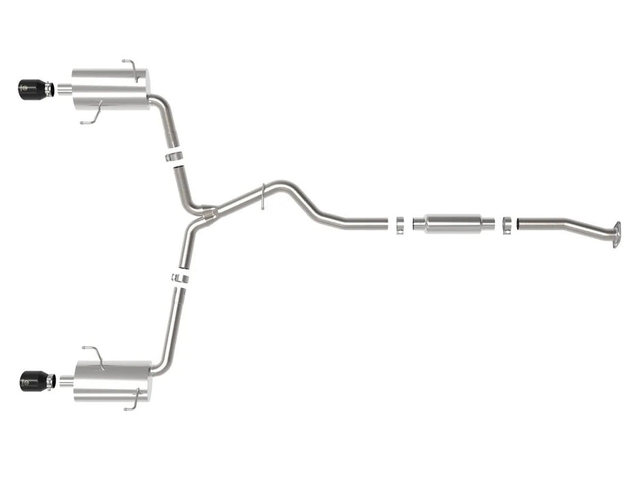 aFe Power Takeda 2 - 1/2 IN to 2 - 1/4 IN 304 Stainless Steel Cat - Back Exhaust System w/ Black Tips 2014 - 2018 Forester w/ 2.0L Turbo Engine - 49 - 36804 - B - Subimods.com